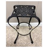 Rod Iron Plant Stand, 18.5 Inches Tall, 7 x 7 Inch