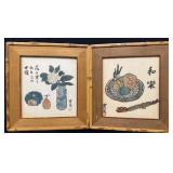 Two Framed Prints by Saneatsu Mushanokoji, 14"x15"