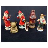 Six Santa and Christmas Figurines from Various Mak
