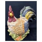 Colorful Ceramic Rooster Cookie Jar by Jay Import