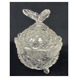Hofbauer Frosted Glass Butterfly Candy Dish with L