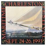 Framed 1993 Maritime Festival Poster Signed by Joh