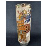 Miguel Pineda Enamel and Silver Plate Vase with Az