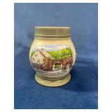 German Ceramic Beer Stein with Scenic Design and R