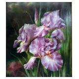 Framed Floral Oil Painting Signed by Wang Xicheng,