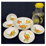 Vintage Pyrex Lemonade Pitcher with Lid and Set of