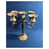 Five-Light Brass Candelabra with Ornamental Design