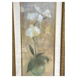Framed Floral Art Print with Gold Decorative Frame