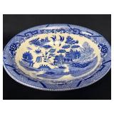Blue Willow 10.5" x 8" Oval Bowl, Made in Japan