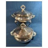 F.B. Rogers Silver Plate Round Chafing Dish with P