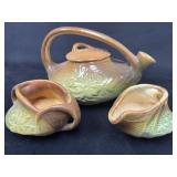 McCoy Daisy Aladdin Style Teapot, Sugar Bowl, and