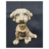 Cast Iron Dog Figurine with Rustic Finish