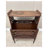 Wooden Magazine Rack with Latticework Design, 13"