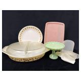 Kitchenware Including Pyrex Casserole, Corelle Pla