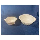 Corning Ware Baking Dish and Pyrex Bowl with Flora