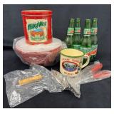 Kitchenwares Lot With Milky Way Tin, Looney Tunes