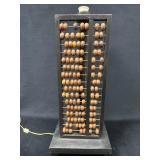 Abacus Table Lamp Base with Functional Wiring