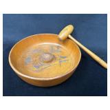 Japanese Nut Cracking Bowl, 7.5" Diameter, Include