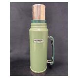 Vintage Stanley Thermos Vacuum Bottle with Green H