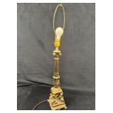 Vintage Ceramic Cherub Lamp Base, 22" Tall Without
