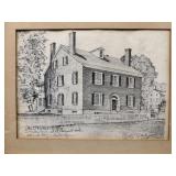 Framed Print of Etching Titled 