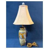 23-Inch Ceramic Table Lamp with Painted Details an