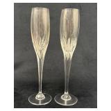 Mikasa Crystal Champagne Flutes, Pair