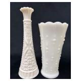 Anchor Hocking Milk Glass Vases: Teardrops & Pearl