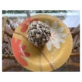 Two Decorative Items Featuring Floral Plate and Sh
