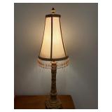Decorative Table Lamp with Shade and Beaded Fringe