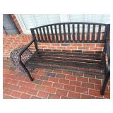 Metal Bench and Decorative Metal Side Table