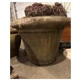 Large Outdoor Concrete Planter with Patina