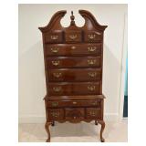 Mahogany Queen Anne-Style Highboy with Brass Hardw