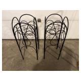 Two Metal Garden Trellises with Decorative Design