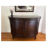 Wooden Half-Moon Console Cabinet with Two Doors an