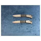 Folding Knives with Textured Handles and Steel Bla