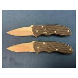 Gerber Folding Pocket Knives with Wood-Grain Handl