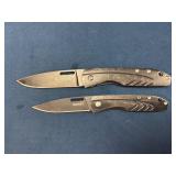 Two Gerber Folding Knives with Black Handles