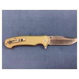 Filson USA Folding Knife with Green Textured Handl