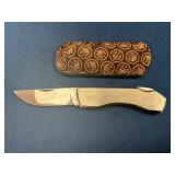 P. Beretta Pocket Knife with Engraved Blade and Cl