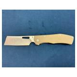 Gerber Flatiron Folding Cleaver Knife with G-10 Ha