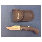Gerber Folding Knife with Sheath and Ruler for Sca