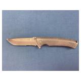 Gerber Folding Knife with Serrated Edge and Textur