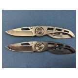 Two Gerber Paraframe Folding Knives with Pocket Cl