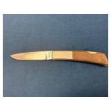 Vintage Folding Pocket Knife with Wooden Handle
