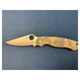 Spyderco Folding Knife with Digital Camo Handle an
