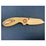 CJRB Folding Knife with Jade G-10 Handle and D2 St