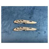 Two Kershaw Folding Knives with Skeletonized Handl