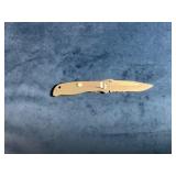 Folding Pocket Knife with Partial Serrated Blade a