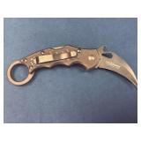 Folding Karambit Knife with Hook Blade and Pocket